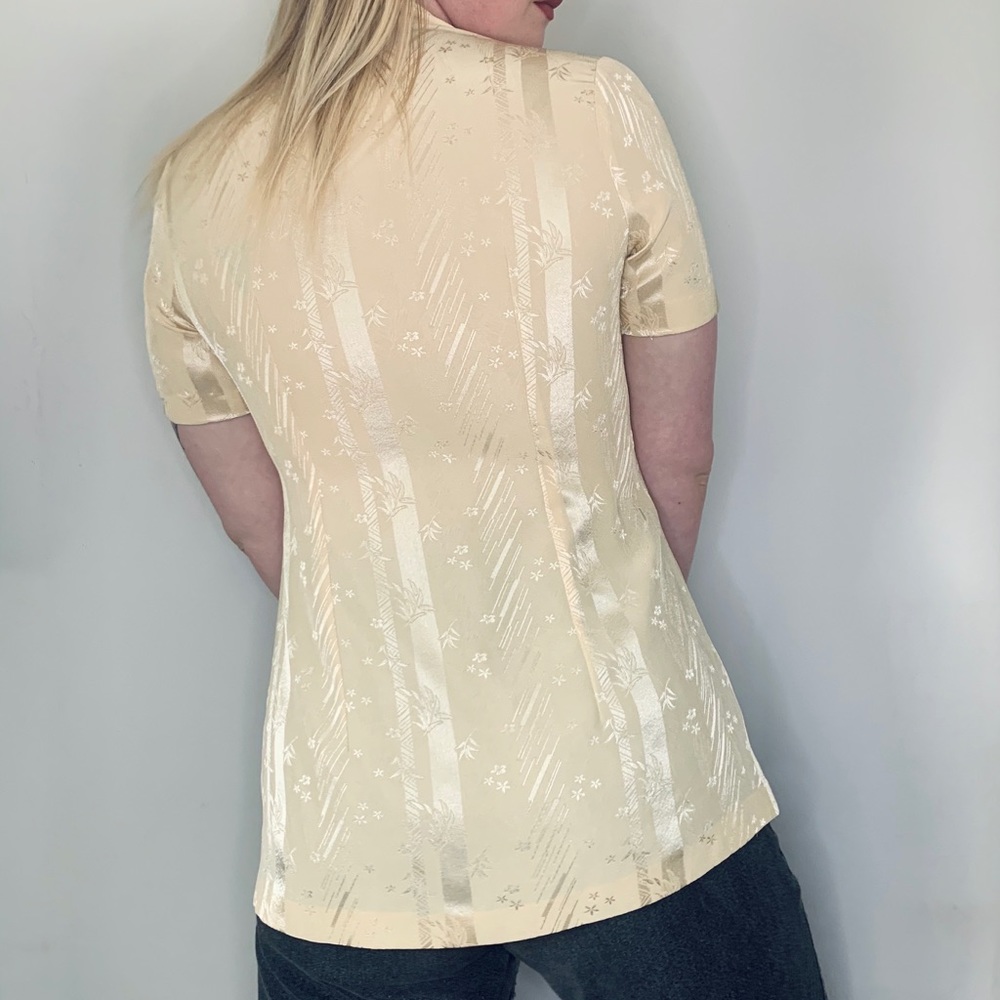 Silky Collared Button Up Blouse - image 4